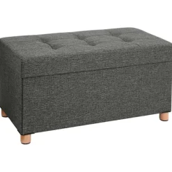 Rootz Living Sittpuffar>Rootz Hocker - Puff - Förvaringsutrymme - Mörkgrå - 76 x 38 x 40