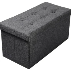 Rootz Living Sittpuffar>Rootz hopfällbar förvaringsboxbänk - Tyg Ottoman - Stor kapacitet - Bekväm sits - 76 cm x 38 cm x 37,5 cm