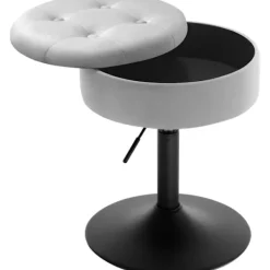 Rootz Living Pallar>Rootz justerbar sammetsbarstol - Bänkpall - Kökspall - Slitstark, multifunktionell, förvaringsutrymme - 39,5 cm Sittdiameter, höjd 49,5-65 cm