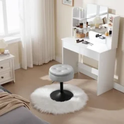 Rootz Living Pallar>Rootz justerbar sammetsbarstol - Bänkpall - Kökspall - Slitstark, multifunktionell, förvaringsutrymme - 39,5 cm Sittdiameter, höjd 49,5-65 cm