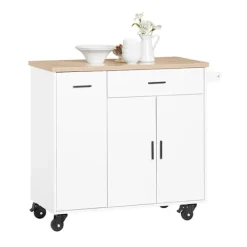 Rootz Living Köksö>Rootz Kitchen Cart - Rolling Kitchen Island - Mobile Storage Trolley - Justerbar hylla - 105x92x46cm