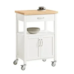 Rootz Living Köksö>Rootz Köksvagn Vagn Förvaringsvagn Serveringsvagn Köksskåp med gummiträ bänkskiva