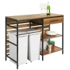 Rootz Living Köksö>Rootz Kommod Kitchen Island - Hallgarderob - Köksskåp - Rymlig förvaring - Robust metallstomme - Justerbara fötter - 120cm x 90cm x 45cm