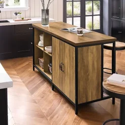 Rootz Living Köksö>Rootz Kommodebuffé - Köksö - Köksskåp - Mångsidig förvaring - Justerbar hylla - Rymlig design - MDF och metallram - 170cm x 89cm x 60cm