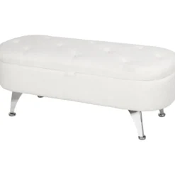 Rootz Living Kistor & Koffertar>Rootz lagringsbänk - Uppbyggd sittplats - Ottoman Bänk - Handy Storage - 114 cm x 47 cm x 46,5 cm