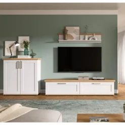 Rootz Living Tv-Bänkar>Room Set - Möblerkombination - Country House Look - Stylish Organization - 260x151x40cm