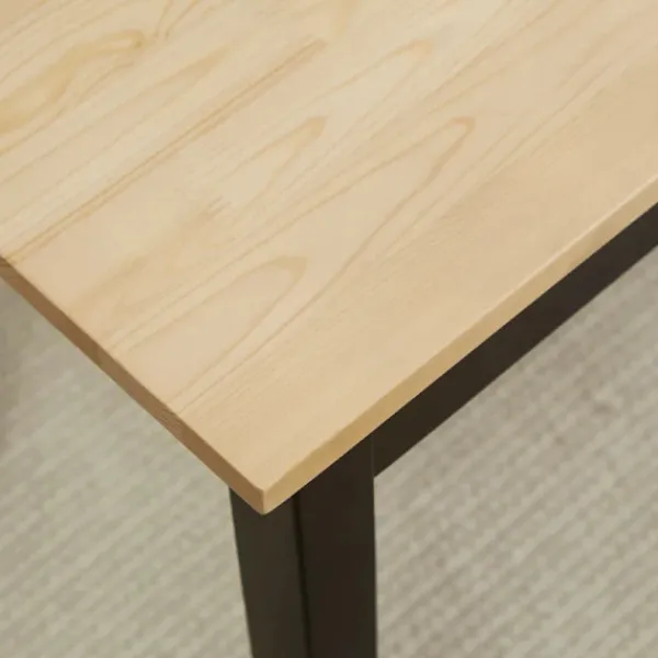 Rootz Living Balkongmöbler>Rootz Modern Bänk för 2 personer - Träbänk - Massivt trä - Lackat - Vardagsrum - Entré - Matsal - Furu - Natur + Svart - 102L x 36W x 45H cm