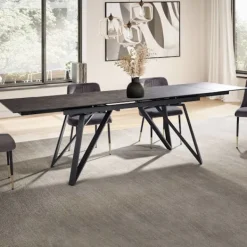 Rootz Living Matbord>Rootz Modern Dining Table - Stor matbord - Rektangulärt matbord - Sits 12 - 180-260 cm x 95 cm x 76 cm