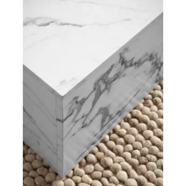 Rootz Living Soffbord>Rootz Modern soffbord - Matt White Look - 2 Level Storage - Extra utrymme för tillbehör - 120 cm x 60 cm x 40 cm