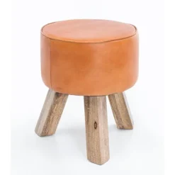 Rootz Living Pallar>Rootz Pall - Pall - Hocker - Puff - Getskinn - Handgjord - Mango