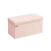 Rootz Living Kistor & Koffertar>Rootz Pink Seat Chest - Lagringsbänk - Ottoman - 89L Kapacitet - Hållbar MDF - 38 cm x 76 cm x 38 cm