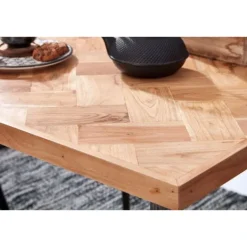 Rootz Living Matbord>Rootz Room Matbord 80x76x80 cm Massivträ Acacia - Metallindustri