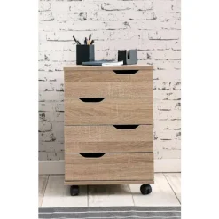 Rootz Living Byråer>Rootz rullcontainer Sonoma 40x60x40cm lådskåp kontorscontainer -