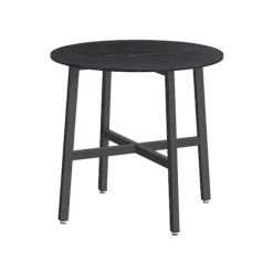 Rootz Living Matbord>Rootz runt matbord - Spånskiva stål - Modernt bord - 80cm D, 75cm H - Ebony Black-Ink Black - 10,8kg - 100 kg Kapacitet