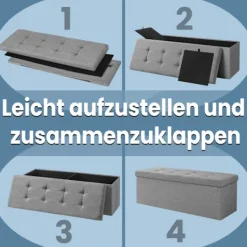 Rootz Living Kistor & Koffertar>Rootz Seat Bröstförvaringsbänk - Skobänk - Bed Chest - Multifunktionella sittplatser - 110 x 38 x 38 cm