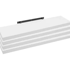 Rootz Living Hyllor>Rootz Set med 4 vägghyllor - Flytande hyllor - Displayhyllor - Fuktbeständig MDF - Enkel installation - Mångsidig design - 110 cm x 22,9 cm x 3,8 cm | Fyndiq