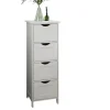 Rootz Living Byråer>Rootz Side Cabinet 4 Drawer Unit - Badrumslagring - Arrangör - Funktionell design - 30 cm x 82 cm x 30 cm