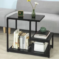 Rootz Living Soffbord>Rootz sidobord - Soffbord - Vardagsrumsbord med förvaringshylla - B65 x D35 x H55cm