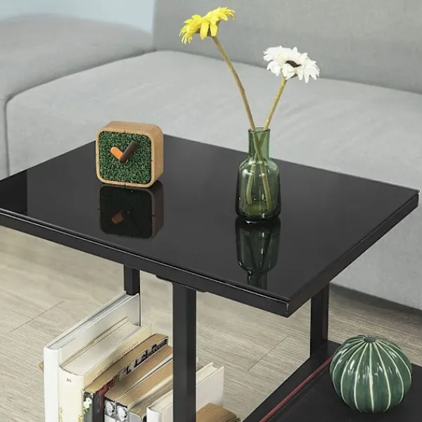 Rootz Living Soffbord>Rootz sidobord - Soffbord - Vardagsrumsbord med förvaringshylla - B65 x D35 x H55cm