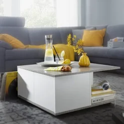 Rootz Living Soffbord>Rootz Soffbord - Soffbord - Fyrkantigt - 2 lådor - Förvaringsfac