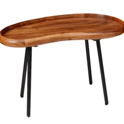 Rootz Living Soffbord>Rootz soffbord 71x42x40 cm Sheesham massivt soffbord njurform me