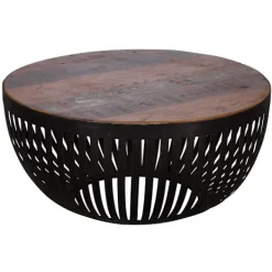 Rootz Living Soffbord>Rootz soffbord 70x33x70 cm trä - vardagsrumsbord i metall Industriellt - Trådkorgsbord vardagsrum - Soffbord med metallstomme - Club Table Loungebord | Fyndiq