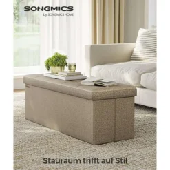 Rootz Living Kistor & Koffertar>Rootz stoppad förvaringsbänk - ottomansk - hallarrangör - träfiberskiva med medium densitet - 38 cm x 110 cm x 38 cm