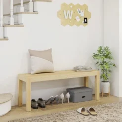 Rootz Living Balkongmöbler>Rootz stoppade bänkar - Träbänk - Köksbänk - Massivt trä - 3-sits bänk - Furu - Natur - 120 Cm X 33 Cm X 45 Cm