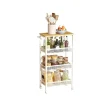 Rootz Living Köksö>Rootz Troting Trolley - Kitchen Cart - Smal nischhylla - Rymdbesparande verktyg - 22 cm x 45,4 cm x 77 cm - ekfärgvit