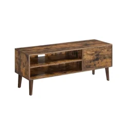 Rootz Living Tv-Bänkar>Rootz Vintage Brown TV-ställ - Nöjescenter - Mediakonsol - Spånskiva - Gummiträ - 40cm x 120cm x 49cm