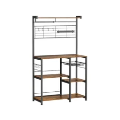 Rootz Living Köksö>Rootz Vintage Brun-svart Köksförvaringsställ - Spånskiva Stål Organizer - Skaffer Hylla - Heavy Duty - 42cm x 90cm x 167,3cm