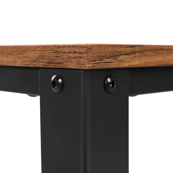 Rootz Living Köksö>Rootz Vintage Brun-svart köksvagn - Rullvagn - Förvaringsställ - Spånskiva och stål - 60 cm x 77,5 cm x 40 cm - 11,21 kg - 80 kg Lastkapacitet