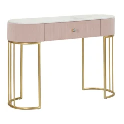 B2X Sminkbord>Rosa konsolbord, 100x40x75 cm, marmorskiva