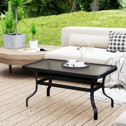 Rootz Living Soffbord>ROTZ SIDABORD - soffbord - balkongbord - Stylsk axeldesign - rundade hörn - 95x55x46 cm svart