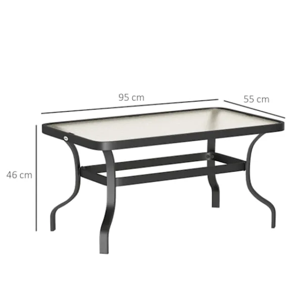 Rootz Living Soffbord>ROTZ SIDABORD - soffbord - balkongbord - Stylsk axeldesign - rundade hörn - 95x55x46 cm svart