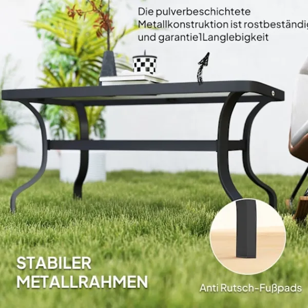 Rootz Living Soffbord>ROTZ SIDABORD - soffbord - balkongbord - Stylsk axeldesign - rundade hörn - 95x55x46 cm svart