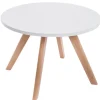 BellaFurn Småbord>Round Modern Table - Design Matbord - Golvvänlig design | Färg: Naturen