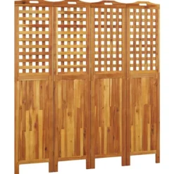vidaXL Balkongmöbler>Rumsavdelare 4 paneler 162x2x180 cm massivt akaciaträ