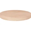 vidaXL Småbord>Rund bordsskiva Ø50x4 cm obehandlad massiv ek