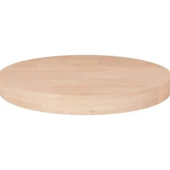vidaXL Småbord>Rund bordsskiva Ø50x4 cm obehandlad massiv ek