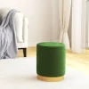 vidaXL Sittpuffar>Rund förvaringspall grön sammet 31 x 37 cm