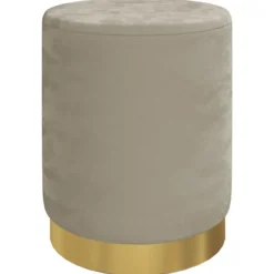 vidaXL Pallar>Rund förvaringspall mörkgrå sammet 31 x 37 cm