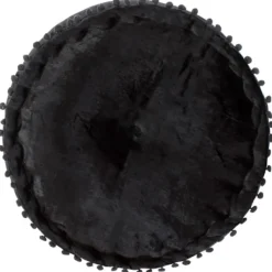 vidaXL Sittpuffar>Rund sammetspuff 40x20 cm antracit