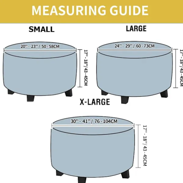EURL Sittpuffar>Runt stretch jacquard överdrag (khaki, stor), fotpallöverdrag, fölsto