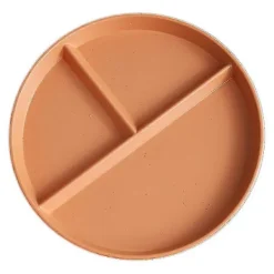 Matgrupper>RY-0135 23cm Delad Tallrik Portionskontroll 3 Fack Diet Tallrik Vetestrå (BPA-fri, Ingen -Sy Orange