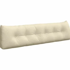 vidaXL Sängar>Ryggkudde Kräm 180 x 24 x 50 cm tyg