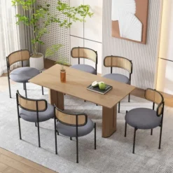 Matgrupper>Sammetsmatstol, set om 4, modern, enkel fritidsstol med fyra metallben