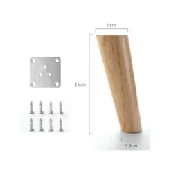 Soffbord>Sats med 4 trämöblerben, 15 cm ersättningsben för soffa, kaffe