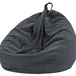 Sittsäckar>Säckstolshölje (utan fyllning) för barn och vuxna, Säckstol förvaring tvättbar mjuk premium Corduroy leksaker Säckstolshölje 80*90CM