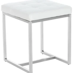 BellaFurn Pallar>Seat Cube, Zitpoef - Versatile & Comant - Rostless Steel Base | Färg: Vit